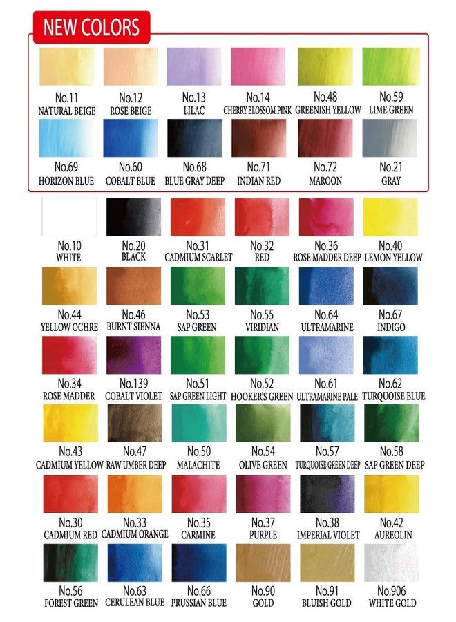 Zig Kuretake Gansai Tambi Watercolors, 48 Colors Set Multicolor - Image 2